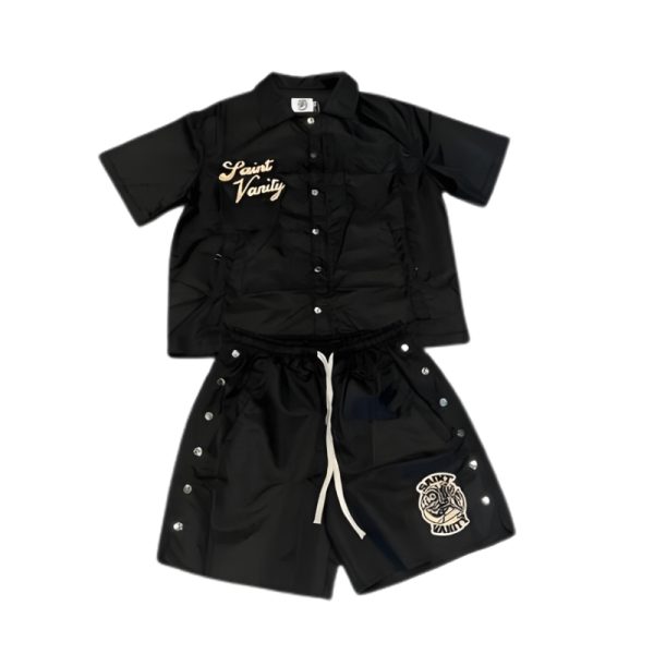 Black Saint Vanity Nylon Short Set