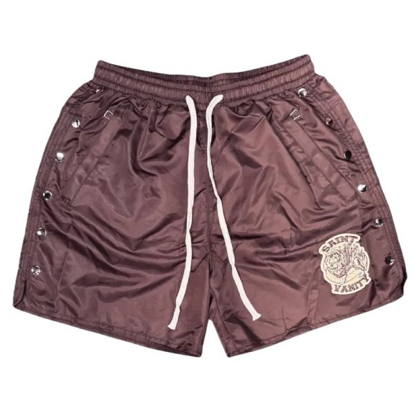 Burgundy Saint Vanity Burgundy Nylon Short