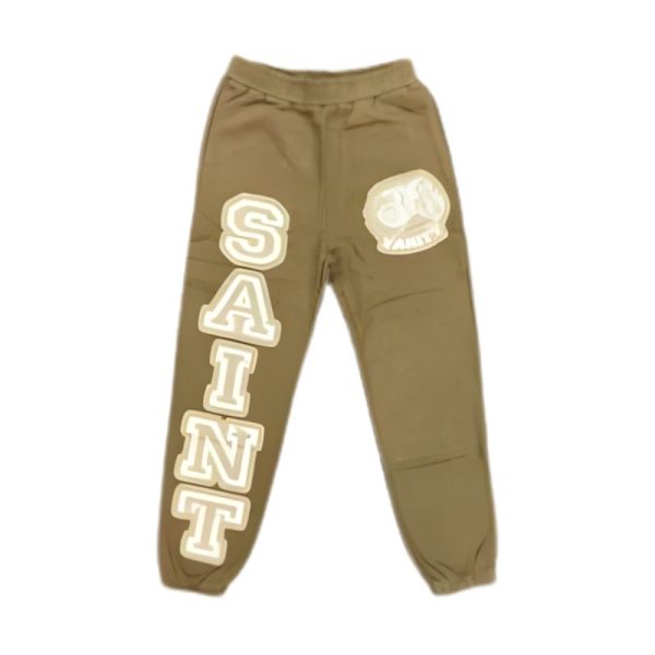 Saint Vanity Logo Sweatpants Tan