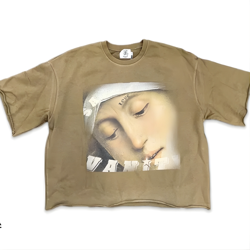 Saint Vanity Love Saint Tan Crewneck Saint Vanity Love Saint Tan Crewneck