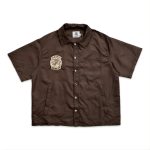 Saint Vanity Nylon Button Up T shirt with Hood